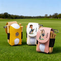 Personalizado Multicolor PU Cuero Bolsa de Golf Tee Titular con Nombre y Foto Deporte Accesorios Regalo de Cumpleaños para Golf Lover Friend