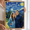 Personalizado Van Gogh Arte Estilo Foto Marco Flotante Lienzo Impresiones Sala de estar Regalo de cumpleaños para los amigos de la familia
