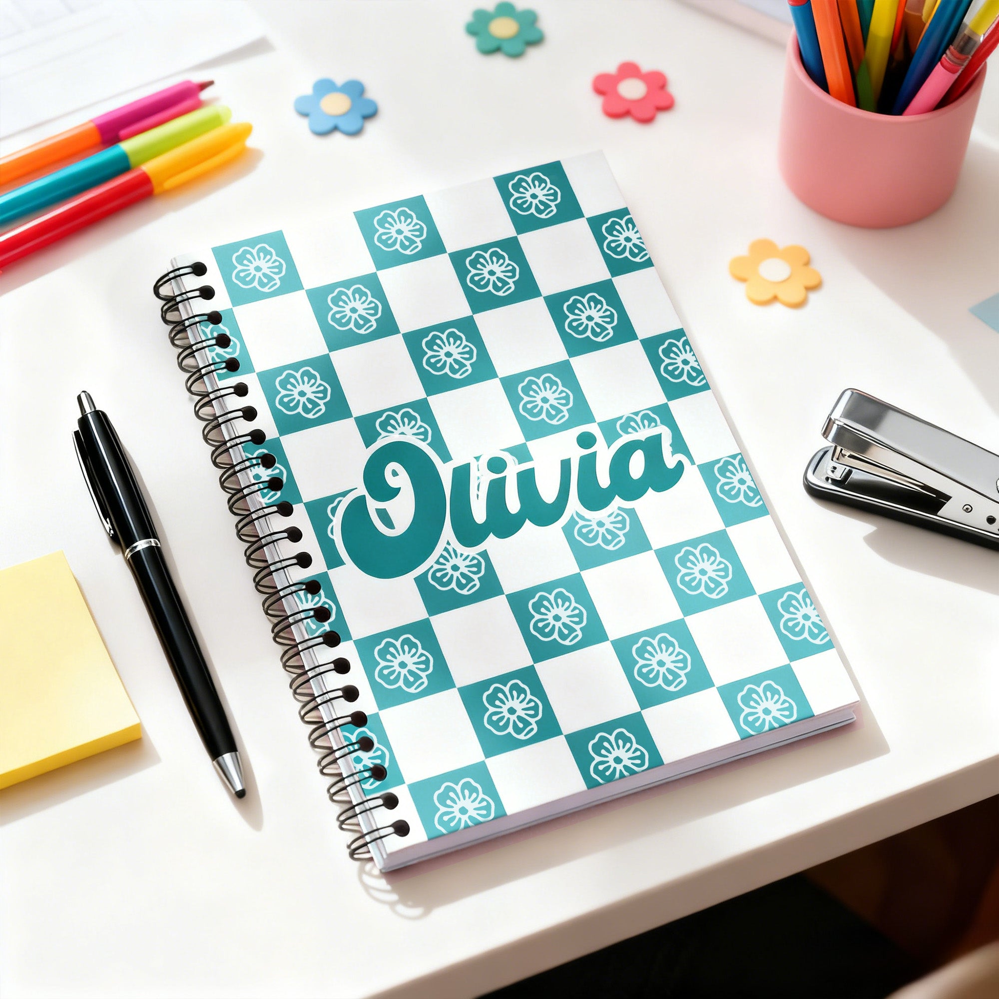 Cuaderno de espiral A5 personalizado con nombre y 60 páginas rayadas Regalo de cumpleaños de Navidad para niños