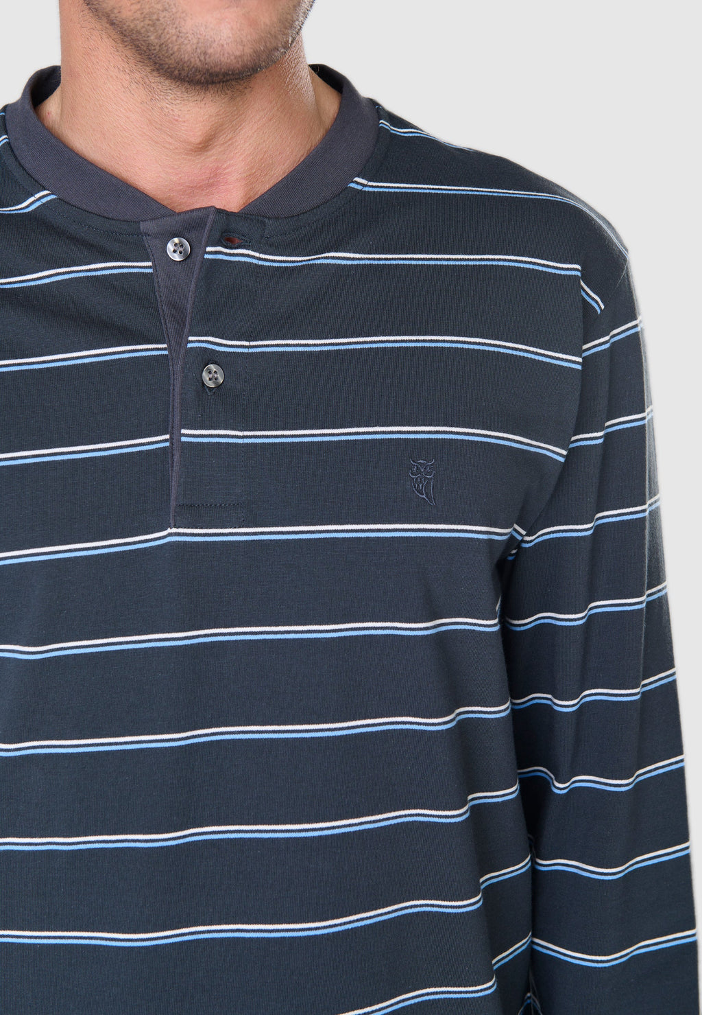 Pijama Hombre Invierno Premium Tapeta Algodón Punto - Gris 55025_22