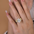 4.0 Carat Oval Cut 3PC Wedding Ring Set In Sterling Silver