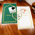 Personalizado Elegante Pareja Oración Mat Oración Rosario con Nombre y Texto Juego de 2 Ramadán Eid Islámica Boda Regalo para Parejas