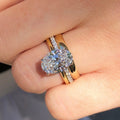 Excellent Yellow Gold Oval Cut 3PC Wedding Ring Set