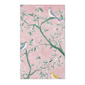 Floral Bird Accent Rug with Pink Background