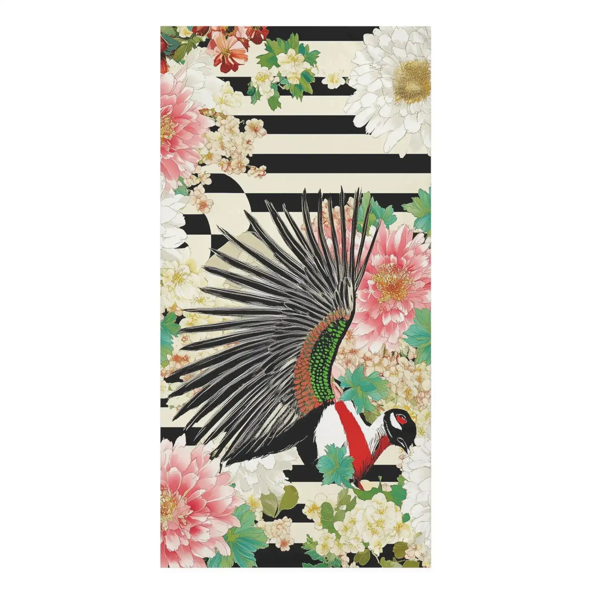 Striped Garden Bird Bath Towel