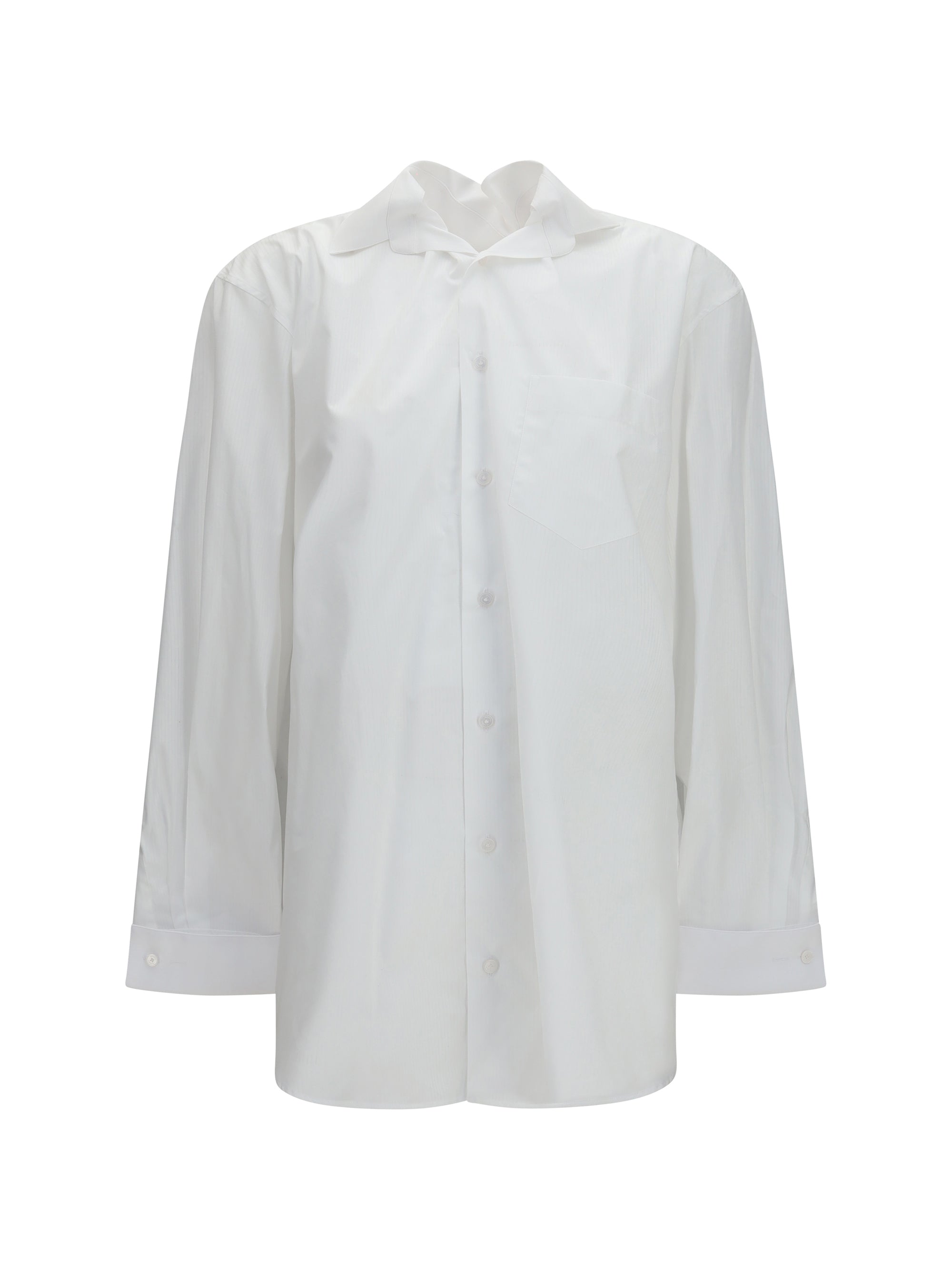 Alainpaul Elasticated Collar Shirt — White