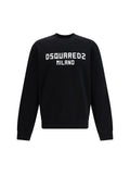 Dsquared2 Logo-Print Cotton-Fleece Sweatshirt — Black