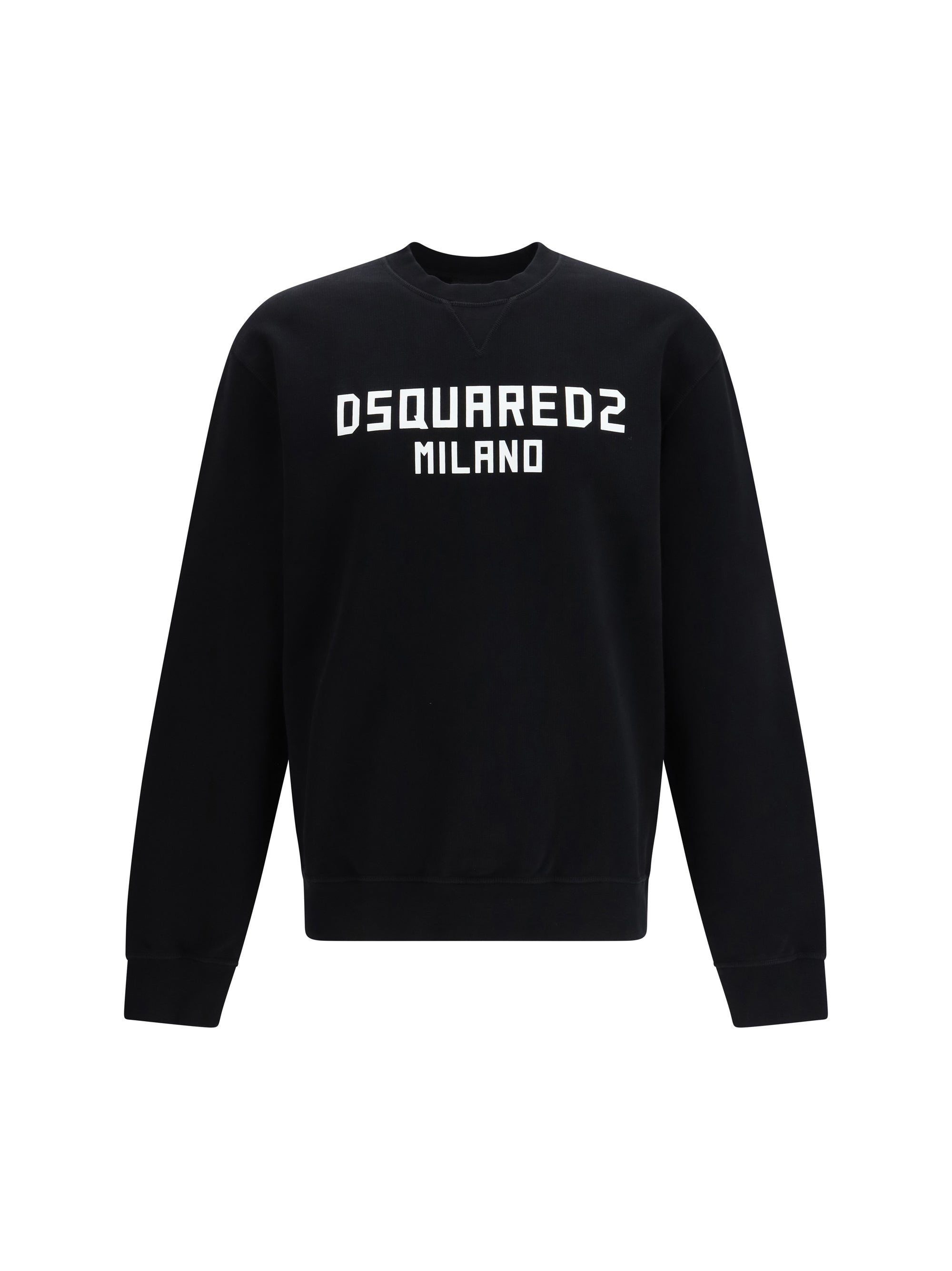Dsquared2 Logo-Print Cotton-Fleece Sweatshirt — Black