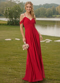 Off-The-Shoulder Chiffon Bridesmaid Dresses