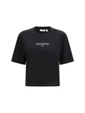 Off-White Text-Print Cotton T-Shirt — Black