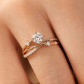 0.5 CT Round Cut Moissanite In Sterling Silver