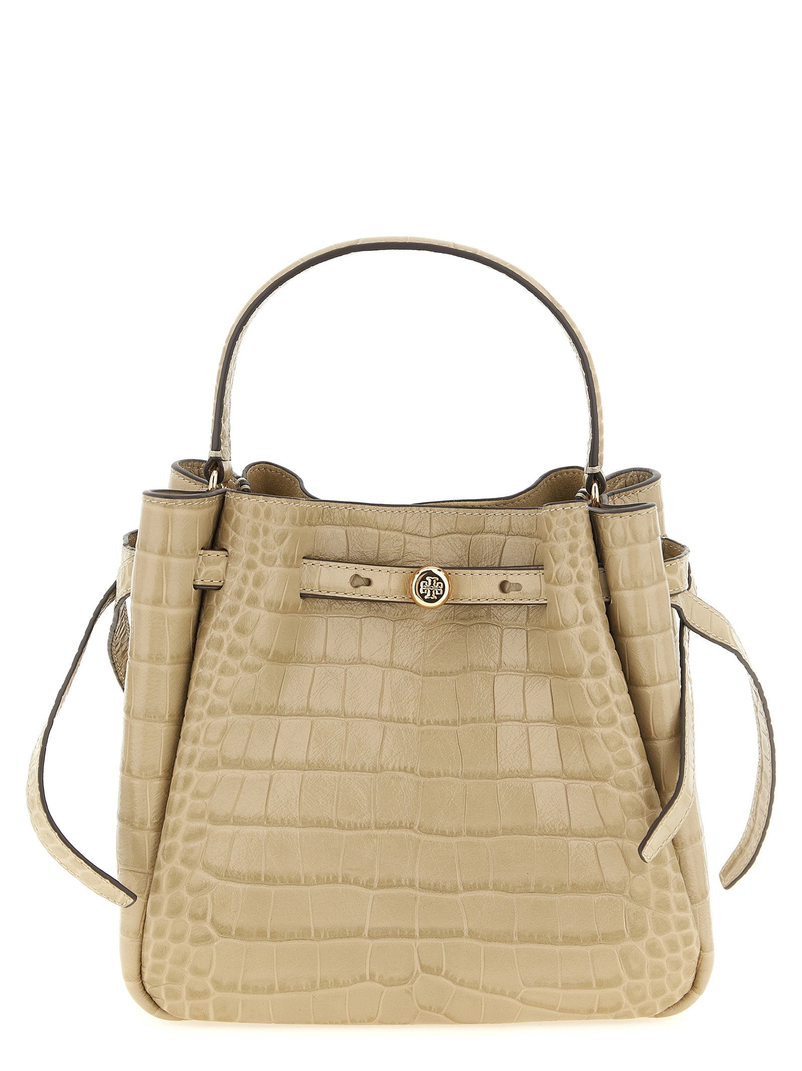 Tory Burch Romy Bucket Bag — Sand
