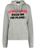 Dsquared2 Slogan-Print Hoodie — grey