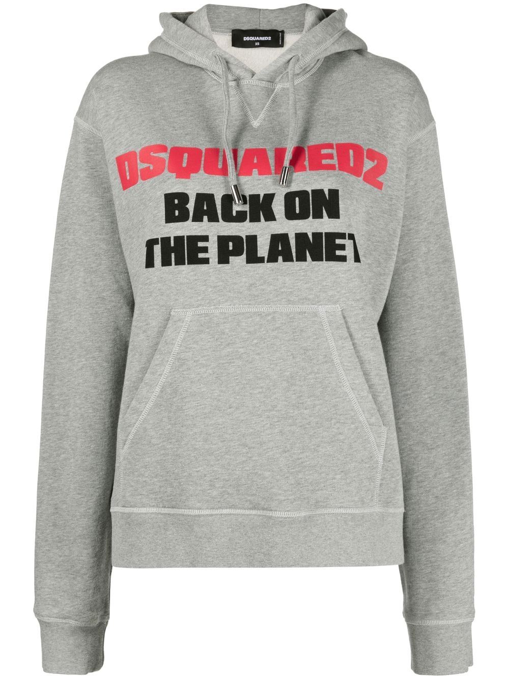 Dsquared2 Slogan-Print Hoodie — grey
