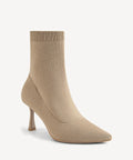 CloudMile Minimalist Pointed Toe Sock Ankle Boot - Apricot / US 7.5 | EU 38 | UK 5.5