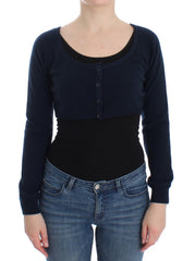 Women's Cashmere-Wool Blend Cardigan Blue