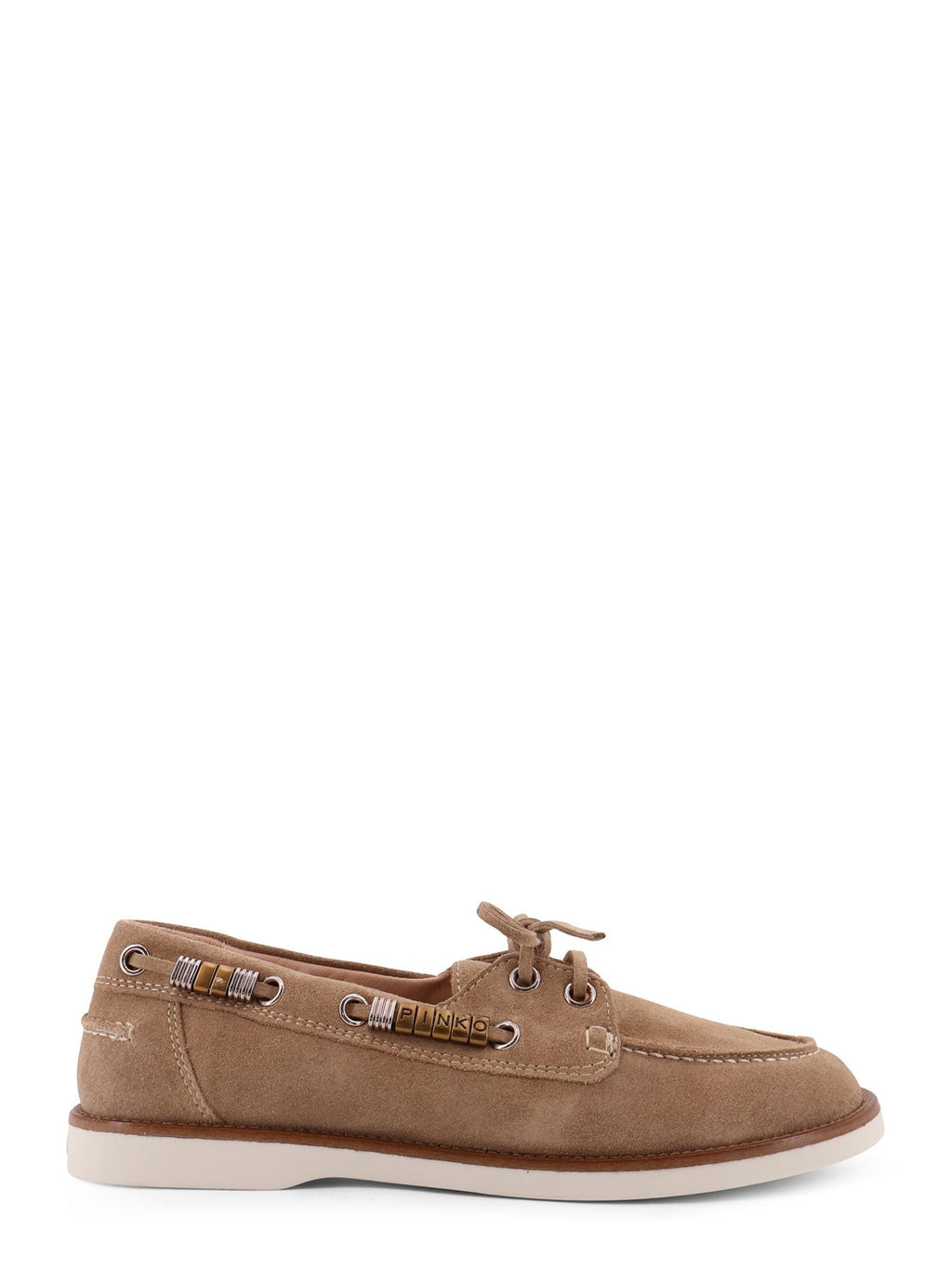 Pinko Flat shoes Beige Suede - 38