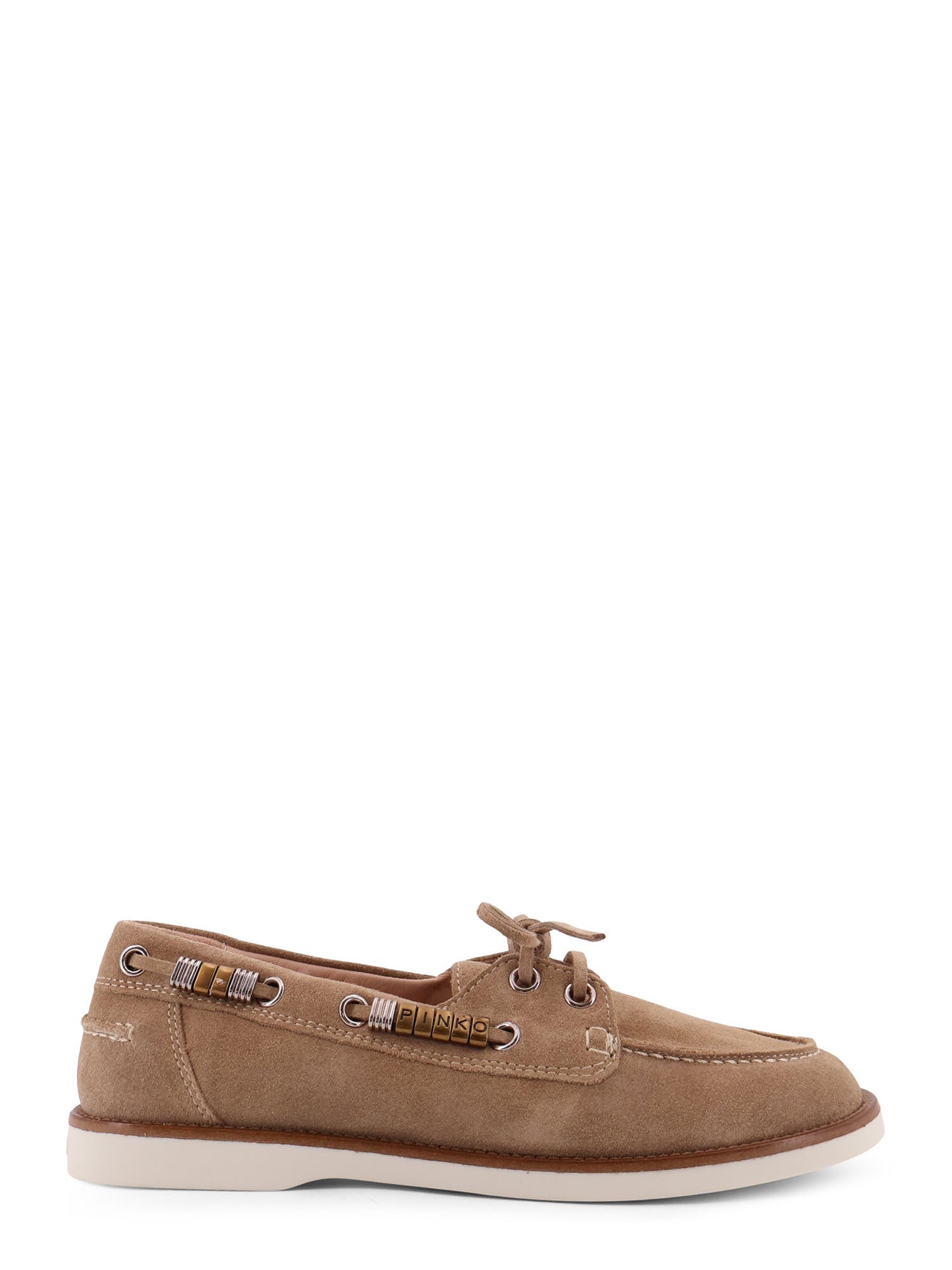 Pinko Flat shoes Beige Suede - 39
