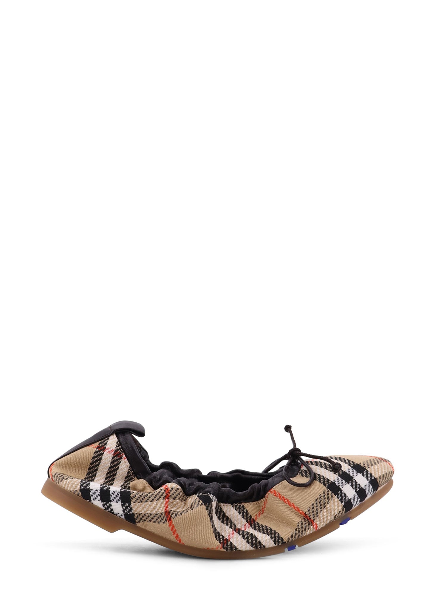 Burberry Flat shoes Sand Ip Check Poliestere Cotone Pelle - 36