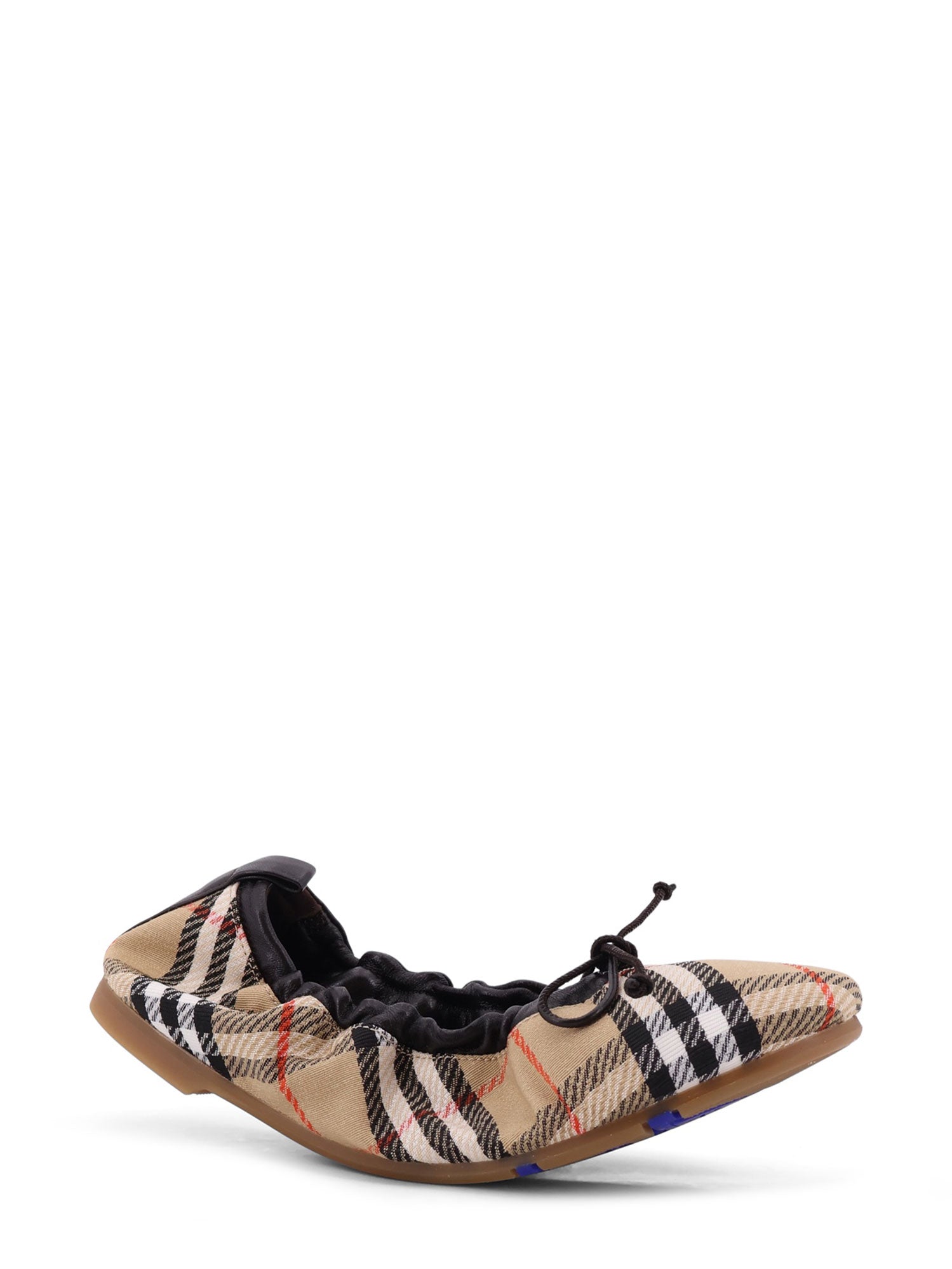 Burberry Flat shoes Sand Ip Check Poliestere Cotone Pelle - 36