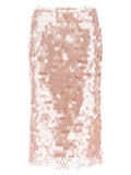 Tory Burch Sequin-Embroidered Skirt — Pink