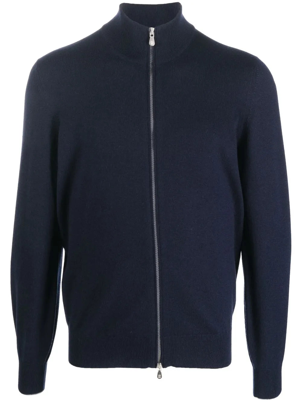 Brunello Cucinelli Fine-Knit Cashmere Cardigan — Navy