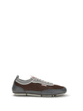 Fendi Leather and Mesh Sneaker — Gray