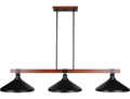 Toltec Lighting Tacoma 3-Light with Matte Black Metal Shades