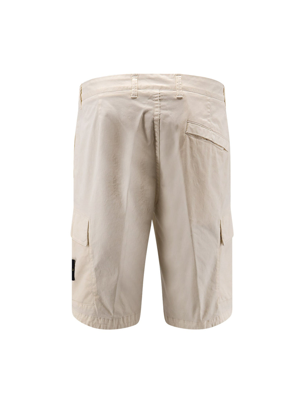 Stone Island Shorts White Cotone Organico Elastan