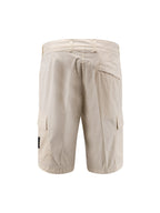 Stone Island Shorts White Cotone Organico Elastan