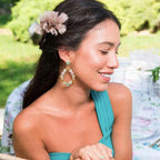 Pendientes Palmira Rosa, blanco