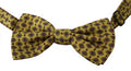 Men's Yellow Pattern Silk Adjustable Neck Tie