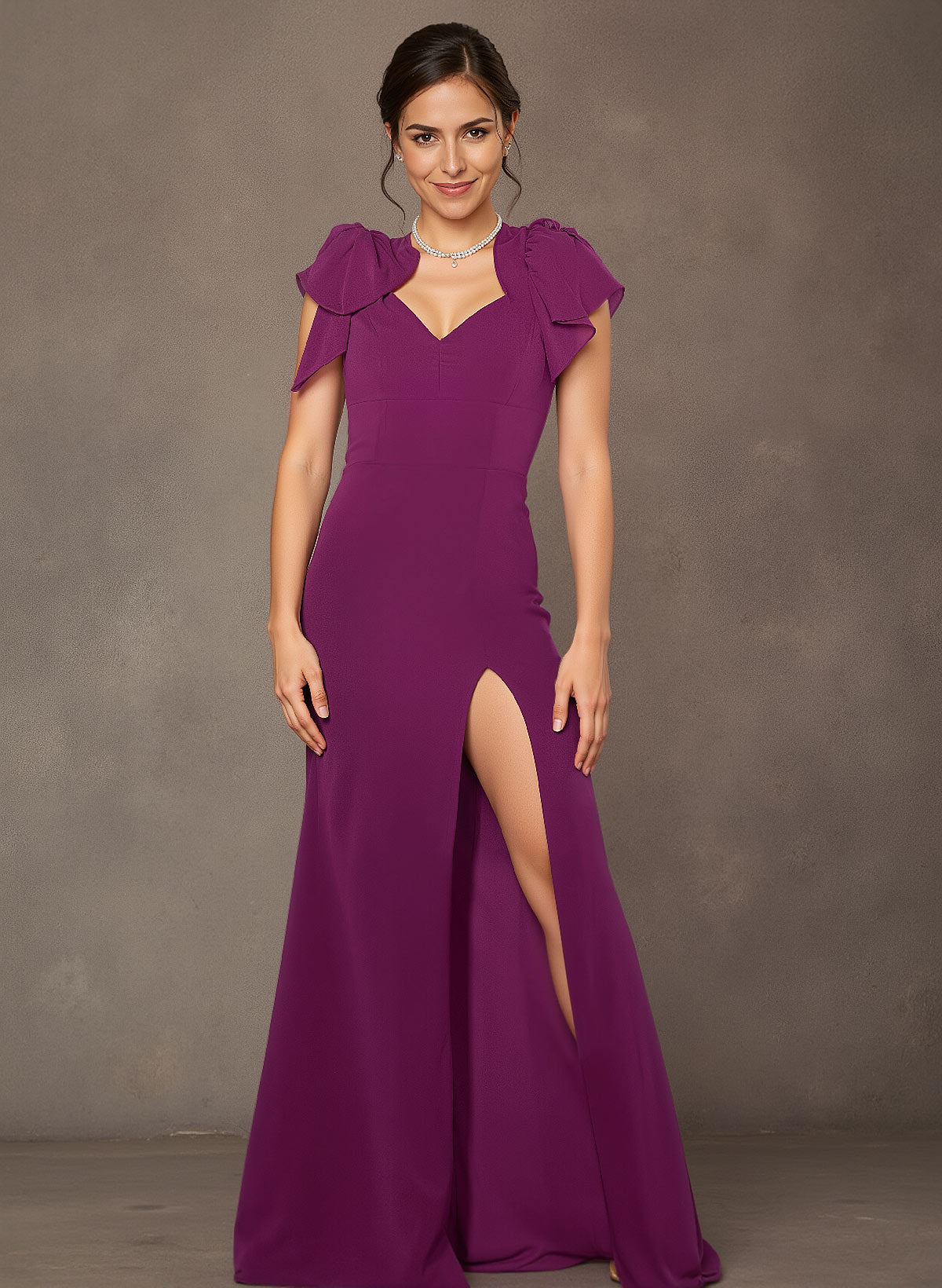 Trumpet/Mermaid Elastic Satin Mother Of The Bride Dresses With Bow(s)/High Split