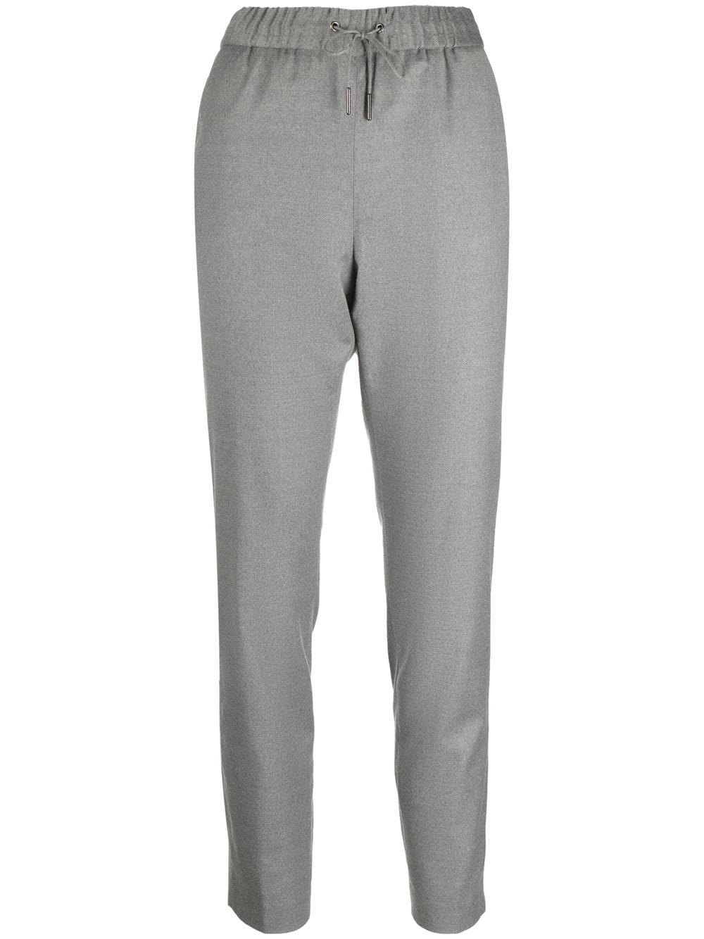 Fabiana Filippi Drawstring Straight-Leg Trousers — Grey