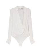 Elisabetta Franchi Shirts Ivory Viscosa - 44