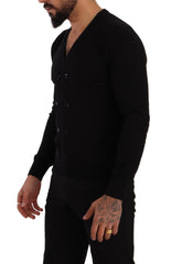 Men's Cashmere Button-Down Cardigan Black