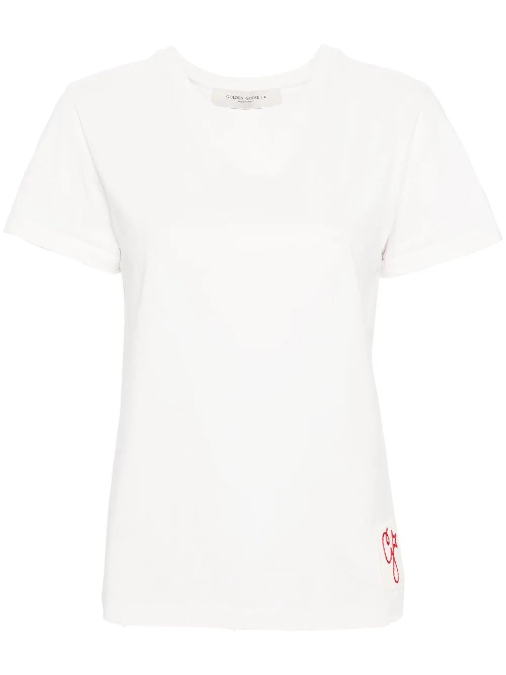 Golden Goose Logo-Patch Cotton T-Shirt — White
