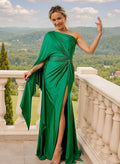 One-Shoulder Cape Sheath/Column Mother Of The Bride Dresses