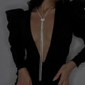 Elegant Tassel Rhinestone Necklace
