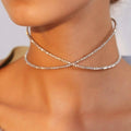 Simple Personalized Rhinestone Adjustable Collar