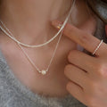 Double Layered Pearls Necklace