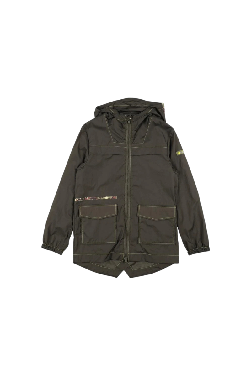 Herno Hooded Utility Jacket — Green