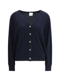 Allude Pure Cashmere Cardigan — Navy