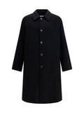 MM6 Maison Margiela Double-Face Wool Coat — Black