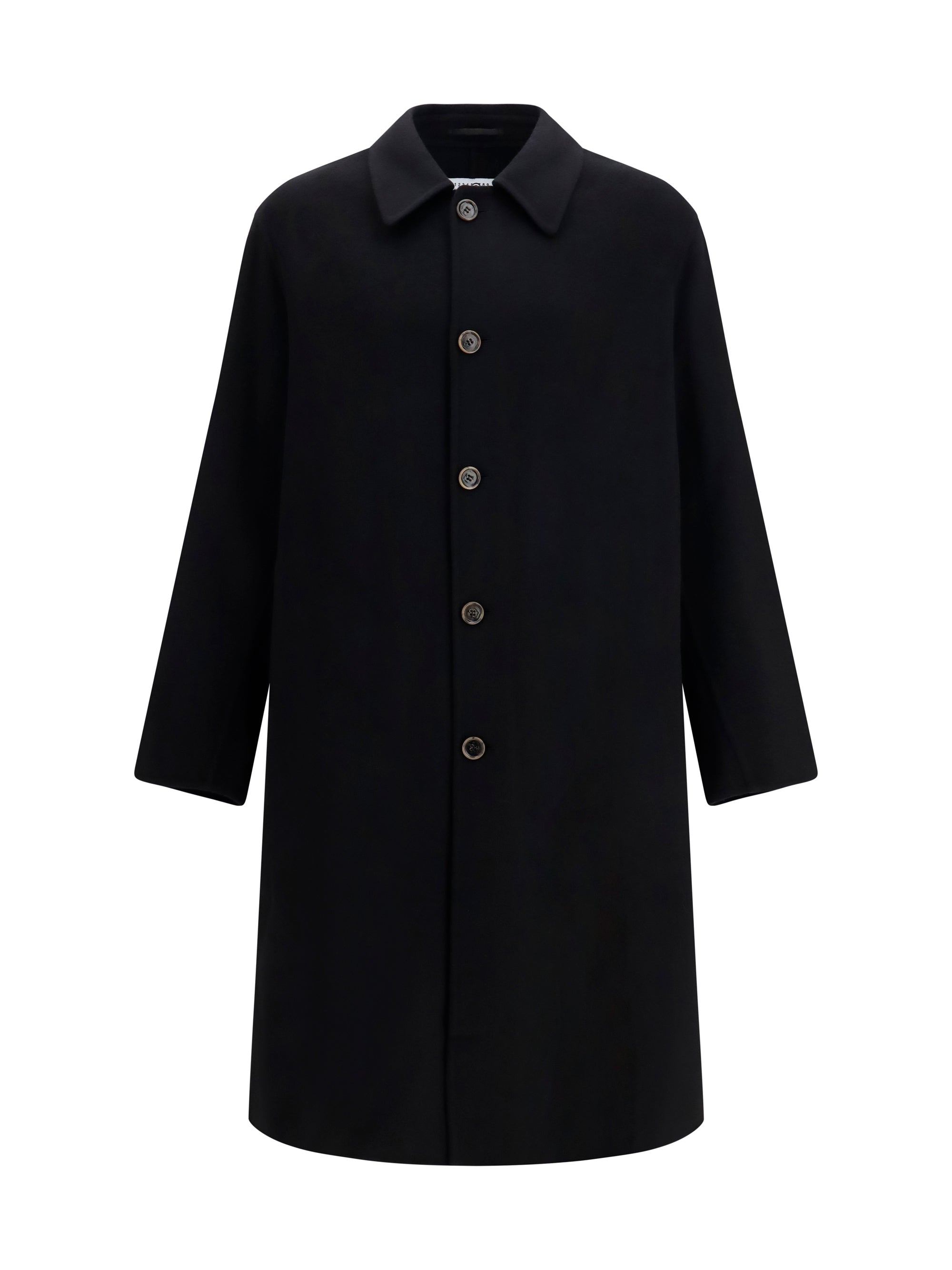 MM6 Maison Margiela Double-Face Wool Coat — Black