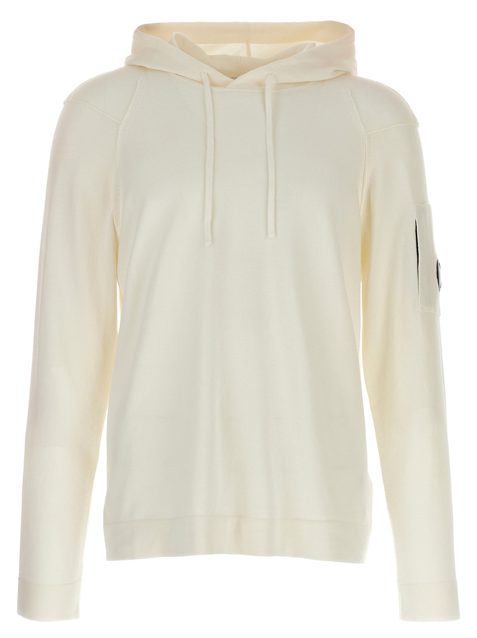 C.p. Company Sea Island Cotton Hoodie Sweatshirt — Cream