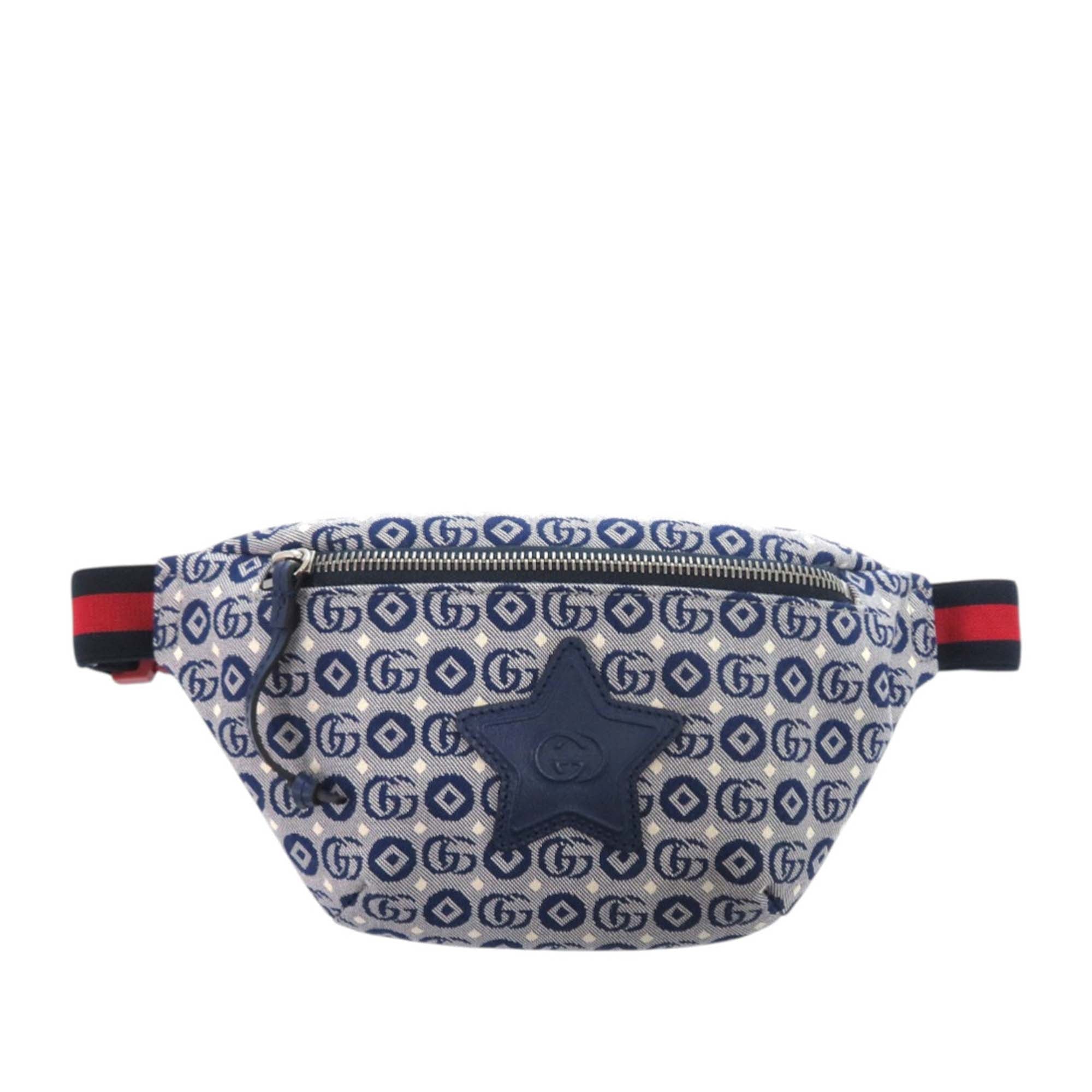 Kids GG Canvas Star Web Belt Bag
