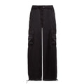 Black Silky Cargo Pants
