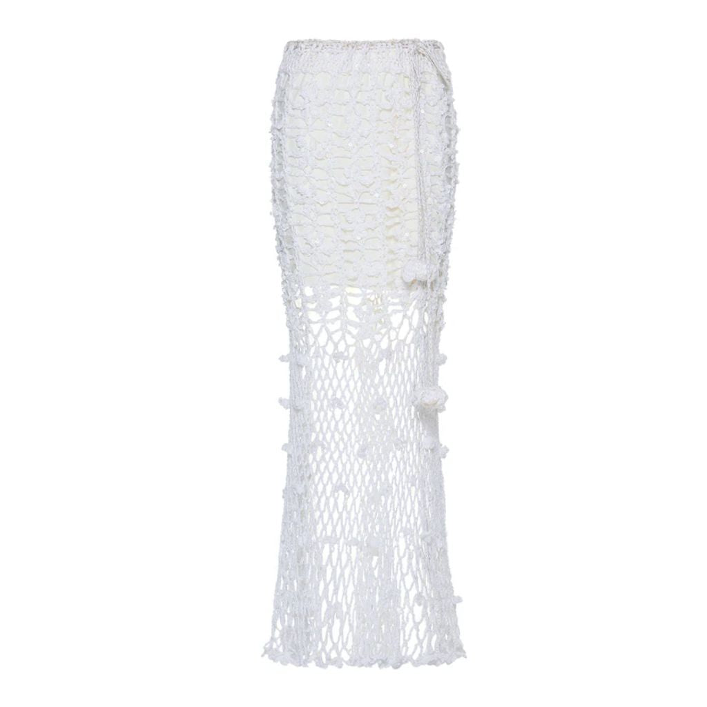 White Vanilla Handmade Crochet Skirt