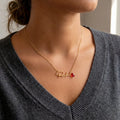 Collar con Nombre Personalizado y Piedra de Nacimiento